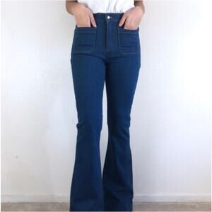 American Apparel Cherie High Rise Flare Jeans In Dark Wash Size 27